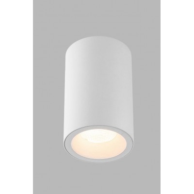 TUBUS Stropní, bodové svítidlo, těleso kov, povrch bílá, LED 9W, 735lm, TW nast. CCT teplota teplá 3000K-neutrální 4000K, stmív. DALI, vyzař. úhel 60°, UGR<19, Ra90, 230V, IP20, rozměry d=85mm, h=134mm.