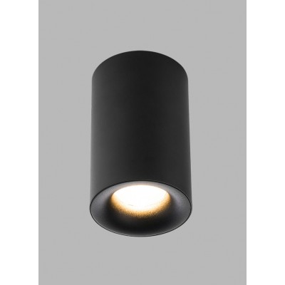 TUBUS Stropní, bodové svítidlo, těleso kov, povrch černá/bílá, LED 9W, 735lm, přepín CCT teplota teplá 3000K-neutrální 4000K, stmív. DALI-PUSH/DALI TW/TRIAC dle typu, vyzař. úhel 60°, UGR<19, Ra90, 230V, IP20, rozměry d=85mm, h=134mm.