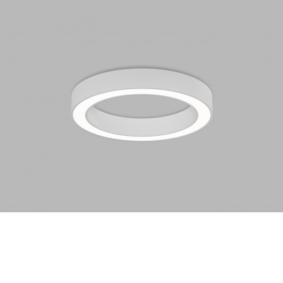 SATURN SLIM 60, W Stropní přisazené svítidlo, těleso hliník, povrch bílá, difuzor plast opál, LED 50W, 3700lm, TW nast.. CCT teplá 3000K-neutrální 4000K, stmív. Casambi, 230V, IP20, tř.1, rozměry d=600mm, h=85mm.