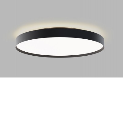 TORO Stropní svítidlo, hliník, bílá/černá, dif plast opál, LED 32+8W/55+10W/80+12W, nast. teplota CCT  teplá 3000K-neutr. 4000K, dle provedení stmív.TRIAC/DALI-PUSH/CASAMBI/ZigBee, Ra90, 230V, IP20, rozměry dle typu, svítí nahoru/dolů