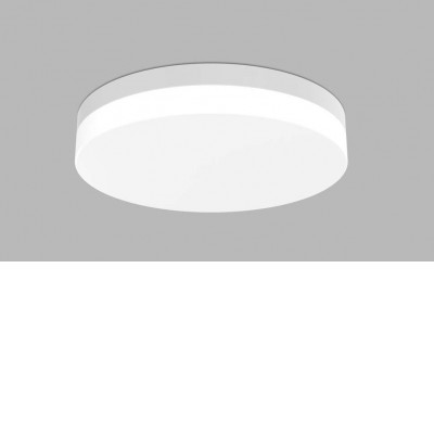 YPSO Stropní nouzové svítidlo, pro trvalé i nouzové svícení, záloha 3h, těleso plast bílá, dif plast opál, LED 15-30W, 1500-3000lm, přepín. teplota CCT teplá 3000K-neutr 4000K, Ra90, IP54, d=360mm, h=58mm.