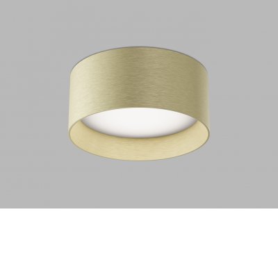 ZETA ON Stropní, přisazené svítidlo, těleso kov, povrch zlatá, LED 20W, 1800lm, TW nast. CCT teplota teplá 3000K-neutrální 4000K, stmív. DALI, 230V, IP20, rozměry d=175mm, h=75mm.