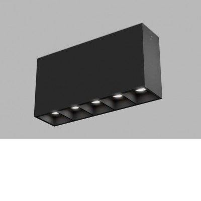 LINEAR ON Stropní přisazené bodové svítidlo, těleso hliník, povrch bílá/černá, LED 5x2W, přepín CCT teplota teplá 3000K-neutrální 4000K, stmív. dle typu, Ra90, UGR<19, 230V, IP20, rozměry 136x70x35mm.