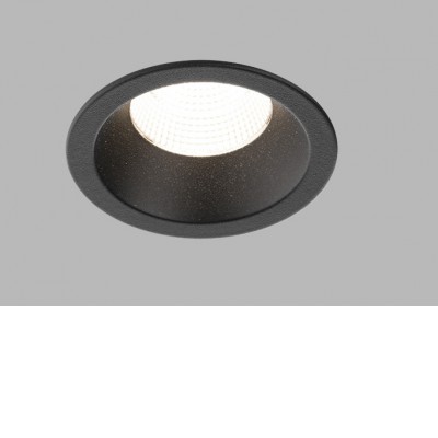 SPOT II B Stropní podhledové bodové svítidlo, těleso hliník, černá/bílá, LED 9W, 735lm, nast. teplota CCT teplá 3000K-neutrální 4000K, stmív. dle typu, vyzař. úhel 60°, UGR<19, Ra90, 230V, do koupelny IP44, rozměry d=82mm, h=52mm.