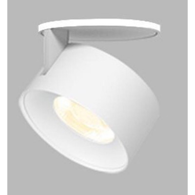 KLIP LED 11W Stropní podhledové bodové svítidlo, nastavitelný sklon svícení 90°, těleso hliník, povrch bílá/černá/chrom, LED 1x11W/770lm, teplá 3000K, vyzař úhel 30°, Ra80, 230V, IP20, rozměry d=77mm, výška: 77mm