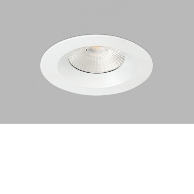 MAX Stropní podhledové bodové svítidlo, těleso hliník, bílá, LED 8W, 735lm, neutrální 4000K, stmív. Casambi, vyzař. úhel 60°, Ra90, 230V, do koupelny IP65, rozměry d=80mm, h=40mm.