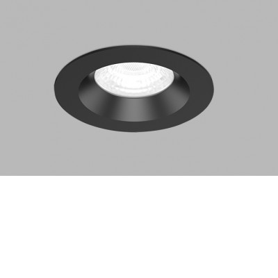 MAX Stropní podhledové bodové svítidlo, těleso hliník, černá/bílá, LED 8W, 735lm, teplá 3000K/neutrální 4000K, stmív. Casambi/TRIAC, vyzař. úhel 60°, Ra90, 230V, do koupelny IP65, rozměry d=80mm, h=40mm.