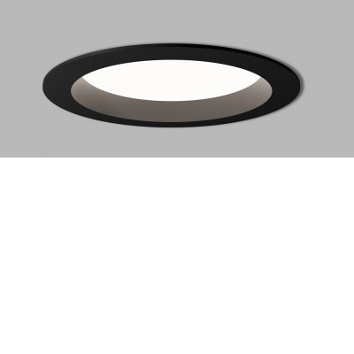 KAPA Stropní podhledové svítidlo, hliník, černá/bílá, LED 12W/1350lm, 25W/2825lm, nast. teplota CCT teplá 3000K-neutrální 4000K, stmív. dle typu, vyzař. úhel 90°, Ra80, 230V, IP54, rozměry dle typu