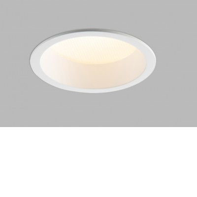 ZETA Stropní podhledové bodové svítidlo, těleso hliník, povrch bílá, LED 25W, 2500lm, teplá 3000K, Ra90, stmív. Casambi, 230V, IP44, rozměry d=210mm, h=60mm.