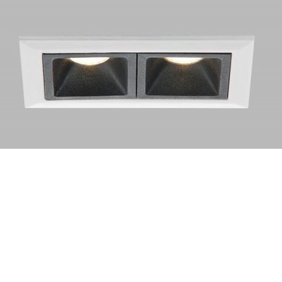 LINEAR VESTAVNÉ ZÁPUSTNÉ SVÍTIDLO 4W Podhledové zápustné svítidlo, těleso hliník, povrch bílá, difuzor plast, LED 2x4W, 385lm, teplá 3000K, 230V, IP20, rozměry 75mm x 45mm