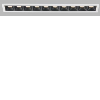 LINEAR Podhledové zápustné svítidlo, těleso hliník, povrch bílá, difuzor plast, LED 10x2W, 1650lm, teplá 3000K, stmív. dle typu, 230V, IP20, rozměry 280mm x 45mm