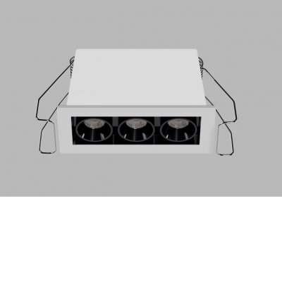 RIVA MINI Podhledové bodové svítidlo, hliník, rámeček bílá, buňky černá, LED 6W, 480lm, TW nast. teplota CCT teplá 2700K-neutr 4000K, stmív, DALI, Ra90, UGR<19, 230V, IP20, rozměry 69x40x31mm.