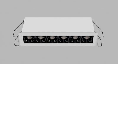 RIVA MINI Podhledové bodové svítidlo, hliník, rámeček bílá, buňky černá, LED 10W, 800lm, TW nast. teplota CCT teplá 2700K-neutr 4000K, stmív, DALI, Ra90, UGR<19, 230V, IP20, rozměry 126x40x31mm.
