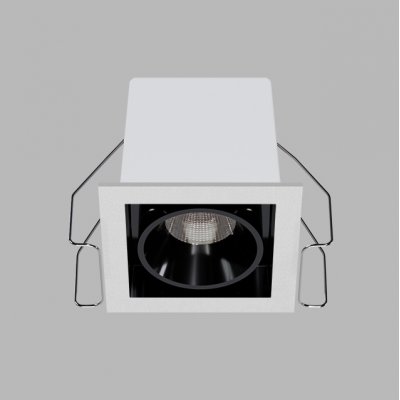RIVA MAXI Podhledové bodové svítidlo, hliník, rámeček bílá, buňky černá, LED 5W, 400lm, TW nast. teplota CCT teplá 2700K-neutr 4000K, stmív. DALI, Ra90, UGR<19, 230V, IP20, rozměry 62x62x50mm.