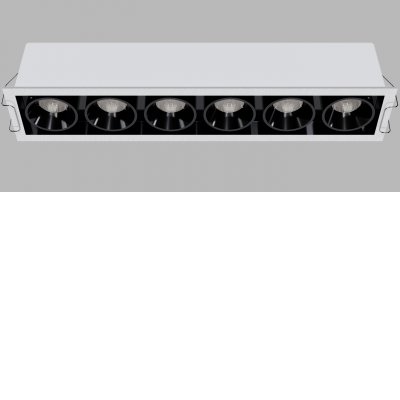 RIVA MAXI Podhledové bodové svítidlo, hliník, rámeček bílá/černá, buňky černá, LED 5W/400lm, 15W/1200lm, 30W/2400lm, TW dle typu, přepín CCT teplá 2700K/3000K/neutr 4000K, stmív. dle typu, Ra90, UGR<19, 230V, IP20, rozměry dle typu.