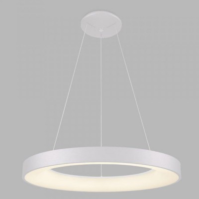 BELLA SLIM Závěsné svítidlo, těleso hliník, povrch bílá, dif plast opál, LED 80W, 5600lm, TW Tunnabel white CCT teplá 3000K/neutr 4000K, stmív. DALI, 230V, IP20, d=980mm, h=35mm, vč záv lanka h=2500mm