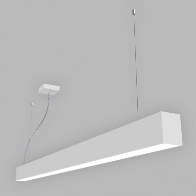 LINO II 150 P-Z, W Závěsné svítidlo, hliník, bílá, dif mikroprisma, LED 49W, 6860lm, nast teplota CCT-TW teplá 3000K- neutr 4000K, Ra80, stmív ZIGBEE, 230V, IP20, rozměry 1500x85x65mm, lank záv 2500mm, sv dolů