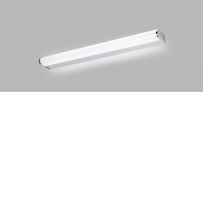 TONDA Nástěnné svítidlo k zrcadlu, do koupelny, těleso hliník, povrch chrom, dif plast opál, LED 12W/18W/24W, CCT přepín. teplota  teplá 3000K-neutrální 4000K, Ra90, 230V, zvýš. krytí IP44, tř. 1, rozměry dle typu.