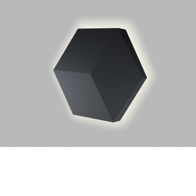 HEXO Nástěnné svítidlo, nepřímé svícení, plast, bílá/černá, dif plast opál, LED 5W, 425lm, TW dle typu, přepín CCT teplá 2700K/3300K/neutr. 4000K, dle provedení stmívání, Ra90, 230V, IP20, rozměry 200x175x51mm.