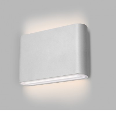FLAT Nástěnné venkovní svítidlo, základna hliník, povrch bílá, difuzor plast opál, LED 2x3W, 2x340lm, přepín CCT teplota teplá 3000K-denní 5700K, Ra90, 230V, IP65, 135x90x30,5mm, svítí nahoru/dolů.