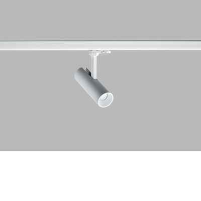 MATRIX Bodové svítidlo do 3-fázové lišty, nastavitelný směr svícení, těleso hliník, povrch bílá, nebo černá, LED 10W, 1000lm, teplá 3000K, stmív. TRIAC, 230V, IP20, tř.1, rozměry d=60mm, h=180mm