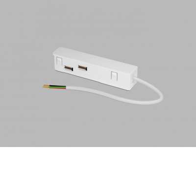 MAG POWER 48V Napájecí konektor pro magnetický systém, těleso plast, povrch bílá, stmívání DALI, 48V.