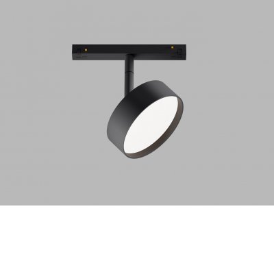 MAG OLLI Svítidlo do magnetického systému, nast. směr svícení, těleso kov, povrch černá/bílá, difuzor plast opál, LED 12W, 1000lm, teplá 3000K/neutrální 4000K, stmív. DALI dle typu, 48V, IP20, rozměry d=113mm, h=90mm.