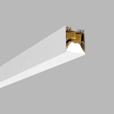 LINO Stropní přisazené lineární svítidlo, hliník, bílá, dif plast opál, LED 21-32W, 2940-4480lm, přepín CCT teplá 3000K-neutrální 4000K, stmív. DALI-PUSH, Ra90, 230V, IP20, rozměry 85x65mm, l=1200mm.