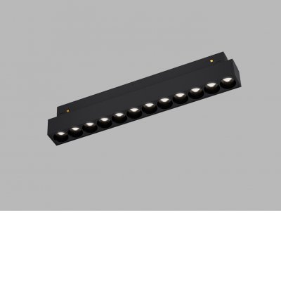 MAGLASER Svítidlo do magnetického systému, těleso kov, povrch bílá/černá, LED 6W/534lm, 12W/1068lm, TW dle typu, přepín CCT teplá 3000K/3500K/neutrální 4000K, stmívání DALI dle typu, vyzař. úhel 38°, 48V, IP20, rozměry dle typu.