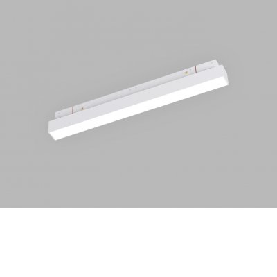 MAGLINE Svítidlo do magnetického systému, těleso kov,  bílá, difuzor plast opál, LED 12W, 1020lm, přepín CCT teplá 3000K/3500K/neutrální 4000K, vyzař. úhel 110°, 48V, IP20, rozměry 306x44x22mm.