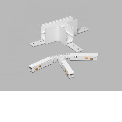 MAG T-konektor, spoj pro magnetický systém, materiál hliník, povrch bílá, stmívání DALI, 48V, rozměry 110x68x53mm.