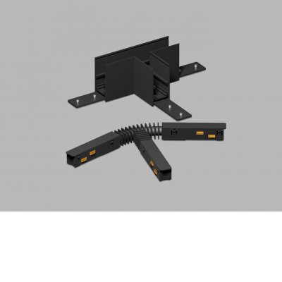 MAG T-konektor, spoj pro magnetický systém, materiál hliník, povrch černá/bílá, stmívání DALI, 48V, rozměry 110x68x53mm.