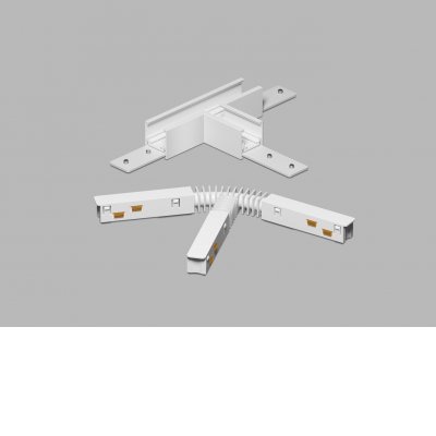 MAG II LOW T-konektor, spoj pro magnetický systém, materiál hliník, povrch bílá, stmívání DALI, 48V, rozměry 110x68x27mm.