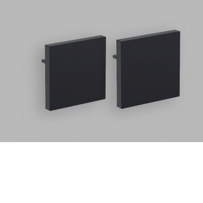 MAG II LOW Koncovka profilu, těleso plast, povrch černá/bílá, rozměry 27x26mm.