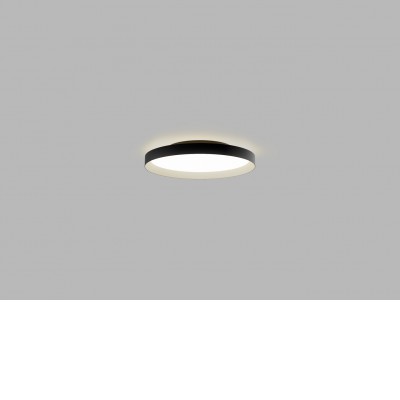 MOON 40, BG Stropní svítidlo, hliník, černá/zlatá, difuzor plast opál, LED 36W, 2800lm přepínatelná teplota CCT teplá 3000K-neutrální 4000K, Ra90, stmívíní TRIAC, 230V, IP20, d=400mm, h=70mm