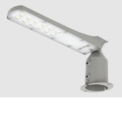 ALANITOS 30W, IP65 Svítidlo pro veřejné osvětlení, nastav. sklon svícení +-15°, těleso hliník, šedá, LED 30W, 3000lm, neutrální 4000K, 230V, IP65, rozměry 424,3x12,6x67,3mm, mont na stožár / výložník d=60mm