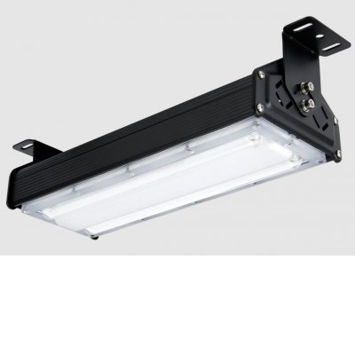 ULKE 50W/100W/150W/200W IP65 Průmyslové svítidlo, těleso hliník, povrch černá, kryt plast čirý, LED 50W/100W/150W/200W, neutrální 4000K, Ra80, vyzařovací úhel 120°x60°, 230V, PF>0.95, IP65, IK08, tř.1, rozměry dle typu