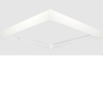 MR124 - Rám pro LED panel 600x600x62 Montážní rám pro stropní montáž LED panelu, materiál kov, povrch bílá, rozměry 600x600x62mm, DIY šroubovací, rozložený