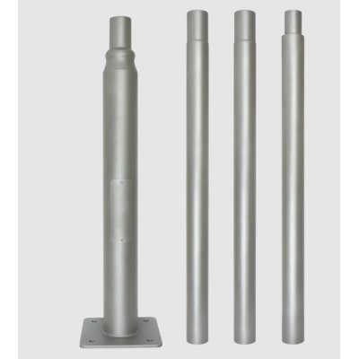 SUKIES stožár 4m Stožár pro parkové, nebo veřejné osvětlení, těleso ocel, povrch galvanizovaný šedá, rozměry l=4m, průměr konce pro svítidla d=60mm