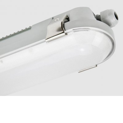 ZIERIK HF Průmyslové, prachotěsné svítidlo, HF senzor pohybu, čas 5s-10min., plast šedá, dif plast, LED 40W/nast. výkon 10-40W/25-55W/60-80W, neutr 4000K/přepín CCT teplá 3000K/neutr. 4000K/denní 5000K, 230V, IP66, tř.1