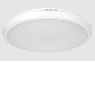 ESPERAN 16W/22W HF senzor, STBY 20%, SoftDIM Stropní venkovní svítidlo, HF senzor pohybu, dosah až 16m, čas 10s-12min, těleso plast bílá, difuzor plast opál, LED 16W/1600lm, 22W/2200lm, neutrální 4000K, 230V, IP65, IK10,  tř.2, rozměry dle typu.