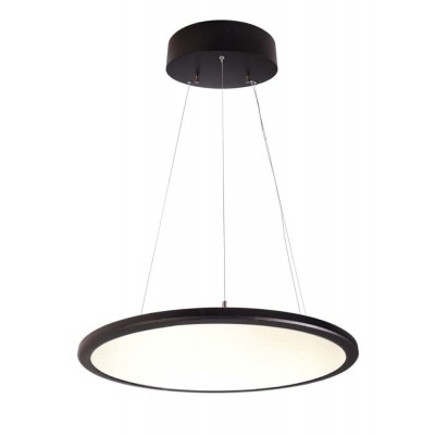 LED PANEL TRANSPARENT Závěsné svítidlo, těleso hliník, povrch bílá/černá/stříbrná, difuzor plast opál, LED 50W, teplá 3000K nebo neutrální 4000K, stmív TRIAC, 230V, IP20, rozměry d=580mm, vč závěs lanka l=1500mm, lze zkrátit, svítí nahoru/dolů.