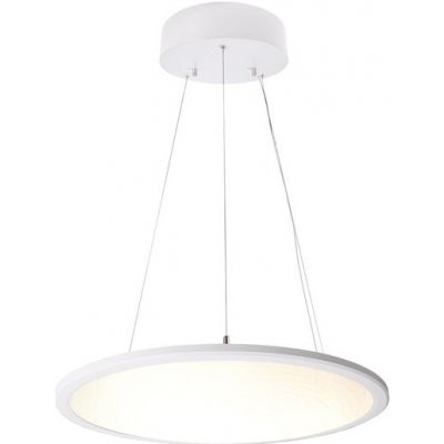 LED PANEL TRANSPARENT Závěsné svítidlo, hliník, povrch bílá, dif plast opál, LED 50W, neutrální 4000K, 5600lm,  stmív TRIAC, Ra80, 230V, IP20, rozměry d=580mm, vč závěs lanka l=1500mm, lze zkrátit, svítí nahoru/dolů