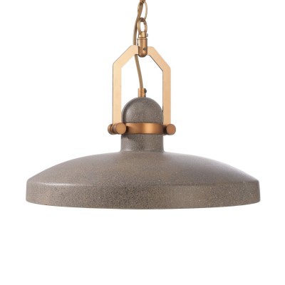 CYGNI Závěsné svítidlo, těleso beton, povrch tmavě šedá, pro žárovku 1x25W, E27, 230V, IP20, rozměry d=400mm, vč závěs řetězu l=1500mm, lze zkrátit.