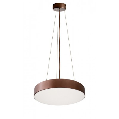 MENKAR Závěsné svítidlo, hliník, kávová, dif plast opál, LED 90W, přepín. CCT teplá 3000K-neutrální 4000K, stmív TRIAC, 230V, IP20, tř.1, rozměry d=800mm, vč závěs lanka až l=3000mm, svítí nahoru/dolů