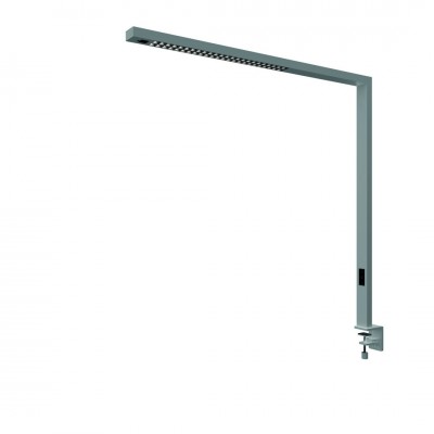 Tischleuchte Stolní lampa, senzor přítomnosti, dosah 3m, záběr 85°, hliník, šedostříbrná, LED 80W, 10100lm, neutr 4000K, UGR<6, vyzař úh 50°, dotyk stmívač, 230V, IP20, 64x1194x1159mm, svítí nahoru/dolů