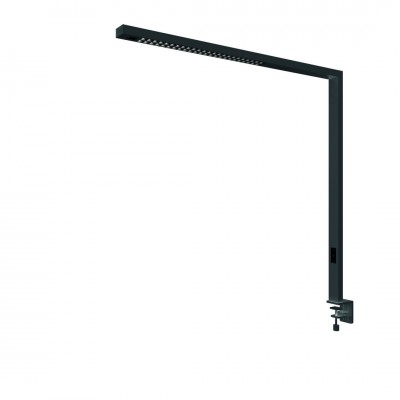 Tischleuchte Stolní kancelářská lampa, senzor přítomnosti, dosah 3m, záběr 85°, hliník, černá/bílá/stříbrná, LED 80W, CCT teplá 3000K-denní 6500K, UGR<6, vyzař úh 50°, dotyk stmívač, 230V, 64x1194x1159mm, svítí nahoru/dolům svěrka SAMOSTANĚ