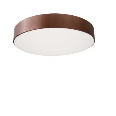 MENKAR Stropní svítidlo, těleso hliník, povrch kávová, difuzor plast opál, LED 90W, přepín CCT teplá 3000K-neutrální 4000K, stmív TRIAC, 230V, IP20, rozměry d=800mm, h=90mm, svítí nahoru/dolů