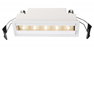 CETI Podhledové buňkové svítidlo, těleso hliník, rámeček bílá mat, LED 10W/700lm, 20W/1120lm, teplá 3000K, stmívatelná, IP20, rozměry dle typu.