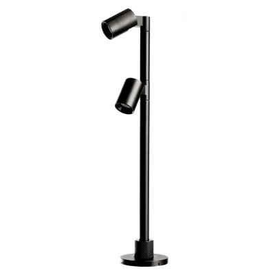 HERCULIS Mini bodové svítidlo, nastavitelný směr svícení, těleso hliník, povrch černá/šedostříbrná, LED 2W, teplá 3000K/neutrální 4000K, Ra90, 350mA, IP20, rozměry d=39mm, h=200mm.